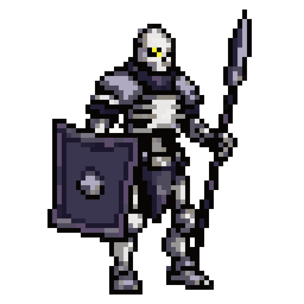 Skeleton warrior pixel art