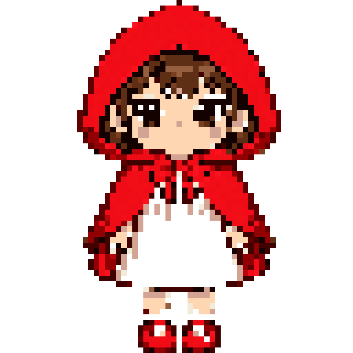 Cute Red Riding Hood pixel art