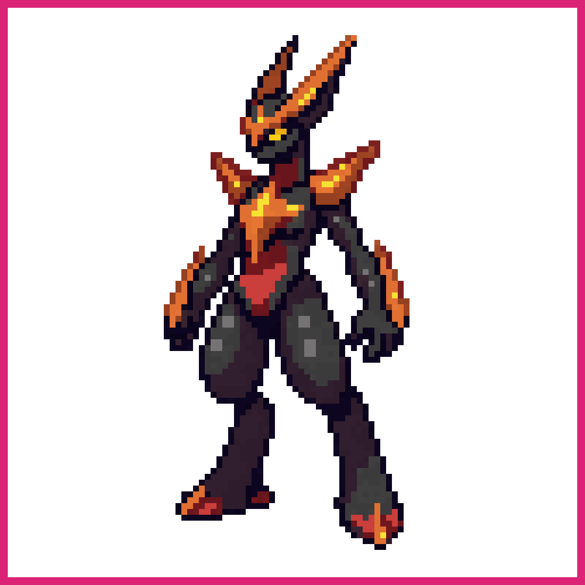 Charcoal Lava Lucario Sprite | Sprite-AI