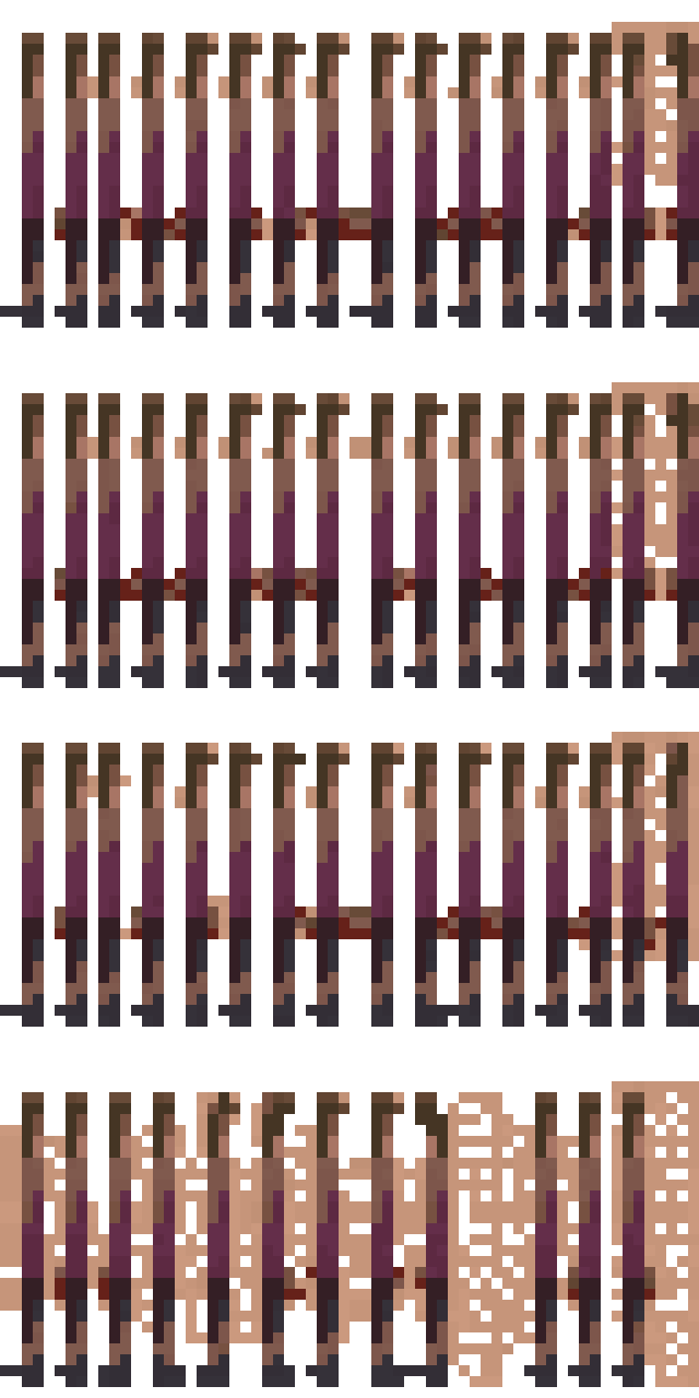 Naruto Sage Mode Character pixel art