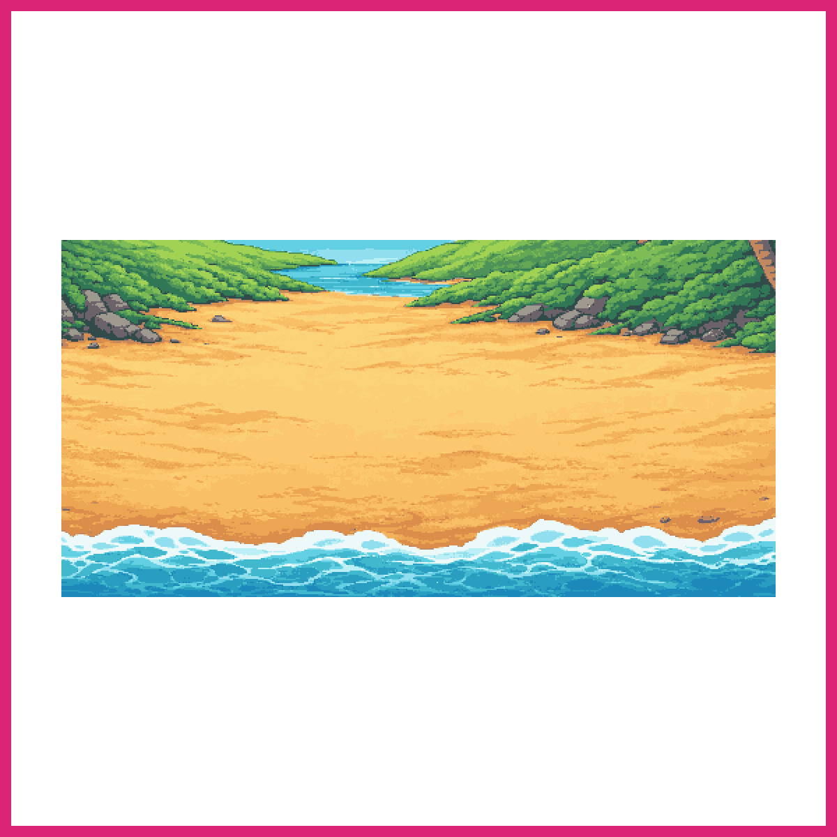 Empty 2D Beach Background Asset | Sprite-AI