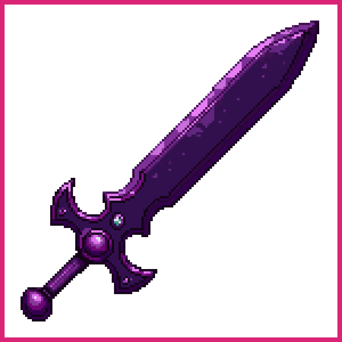 dark sleek blade in neon purple | Sprite-AI