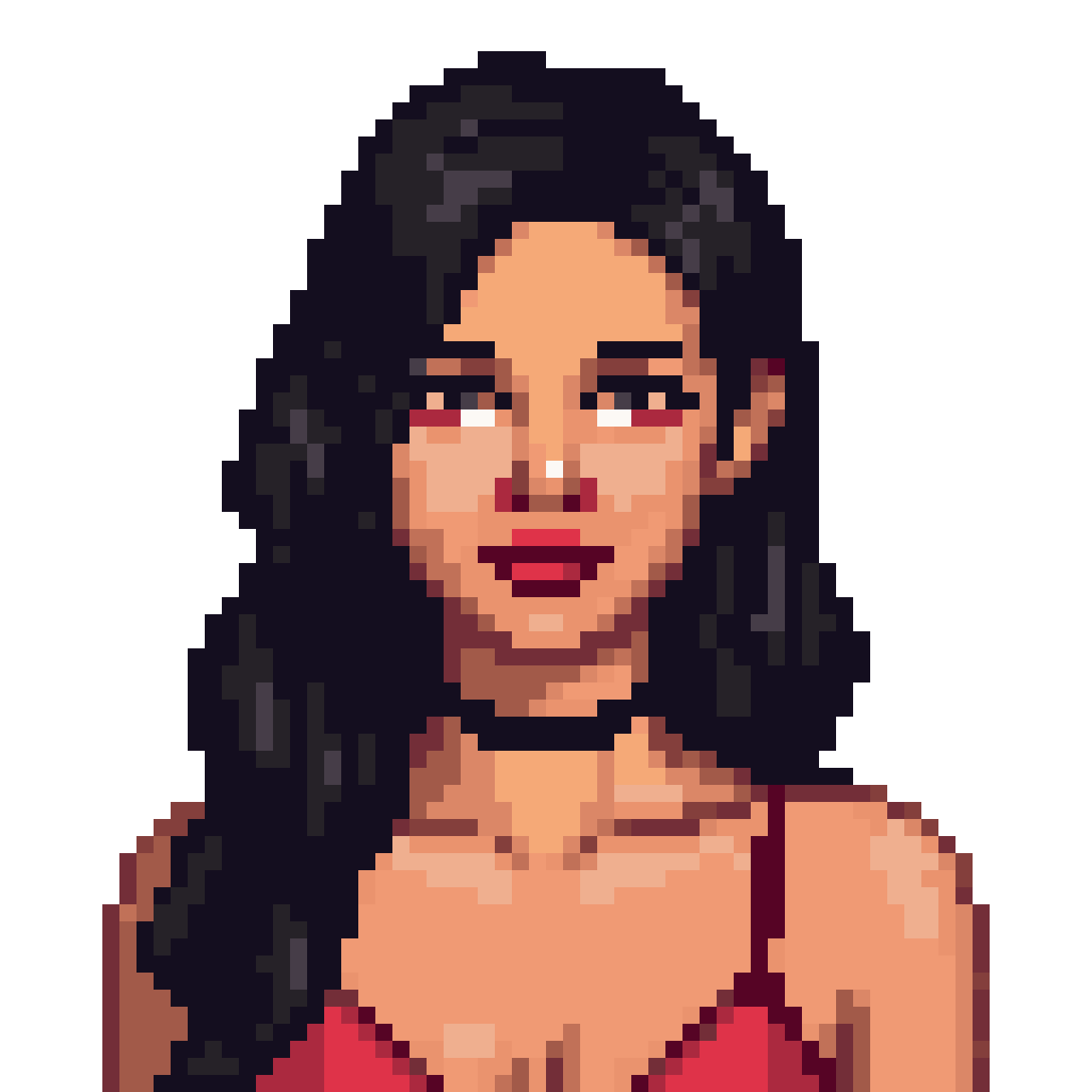 female sprite vertical movement down pixel art