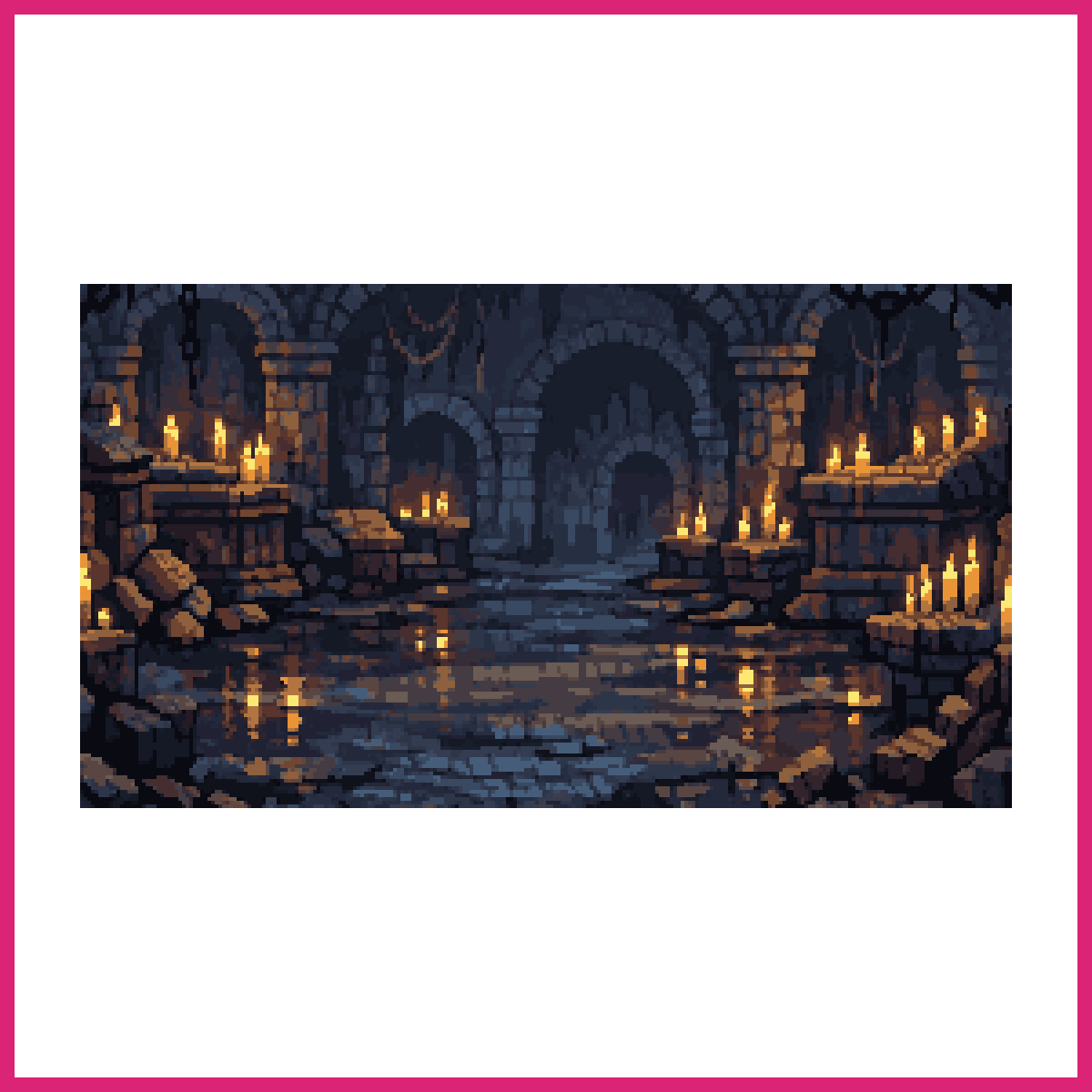 Ruined Sepulcher Chamber Background | Sprite-AI