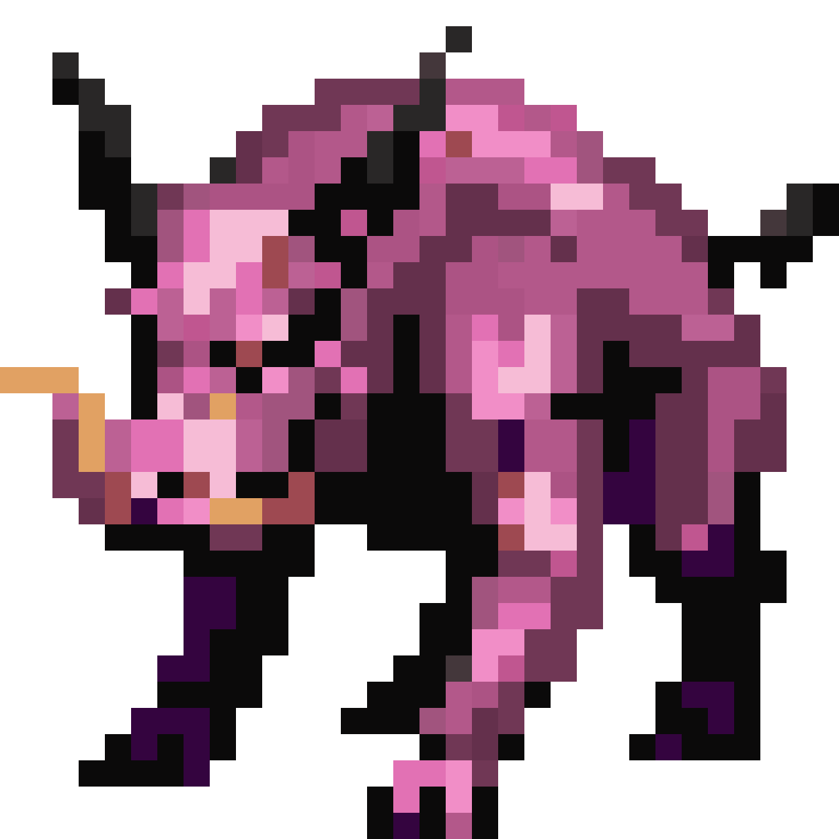 Scary mutant pig monster pixel art