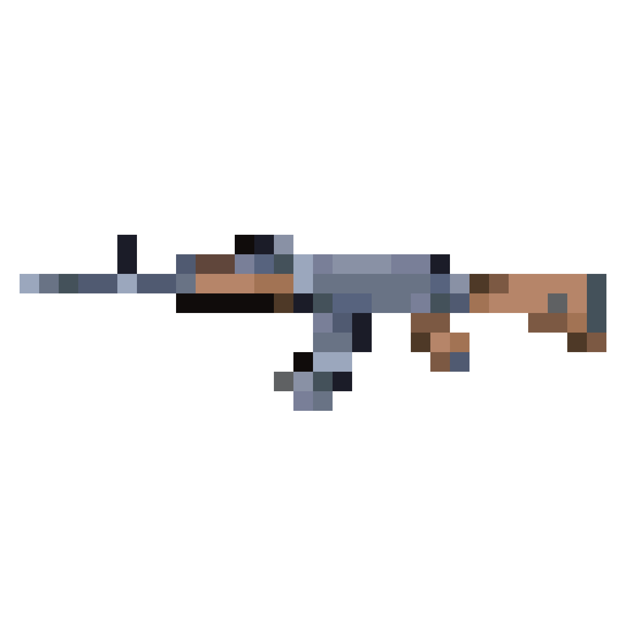 shak-12 Russian military firearm pixel art