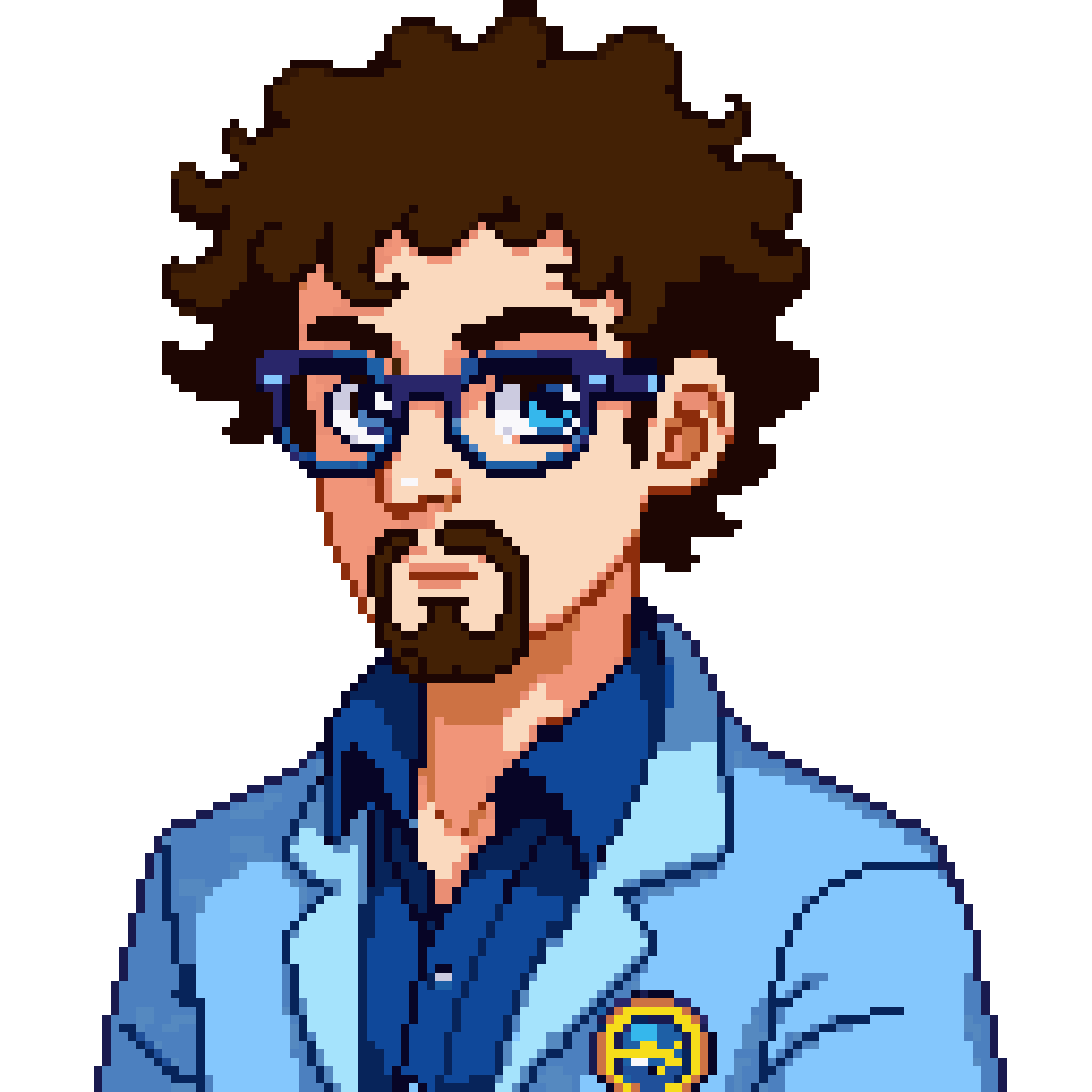Marine biologist pixel art