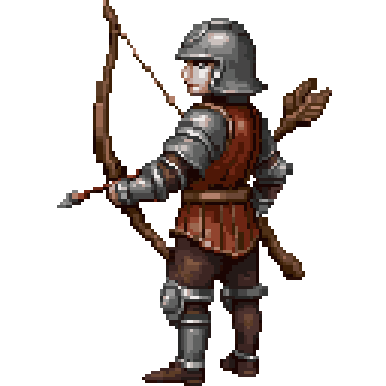 Medieval archer pixel art