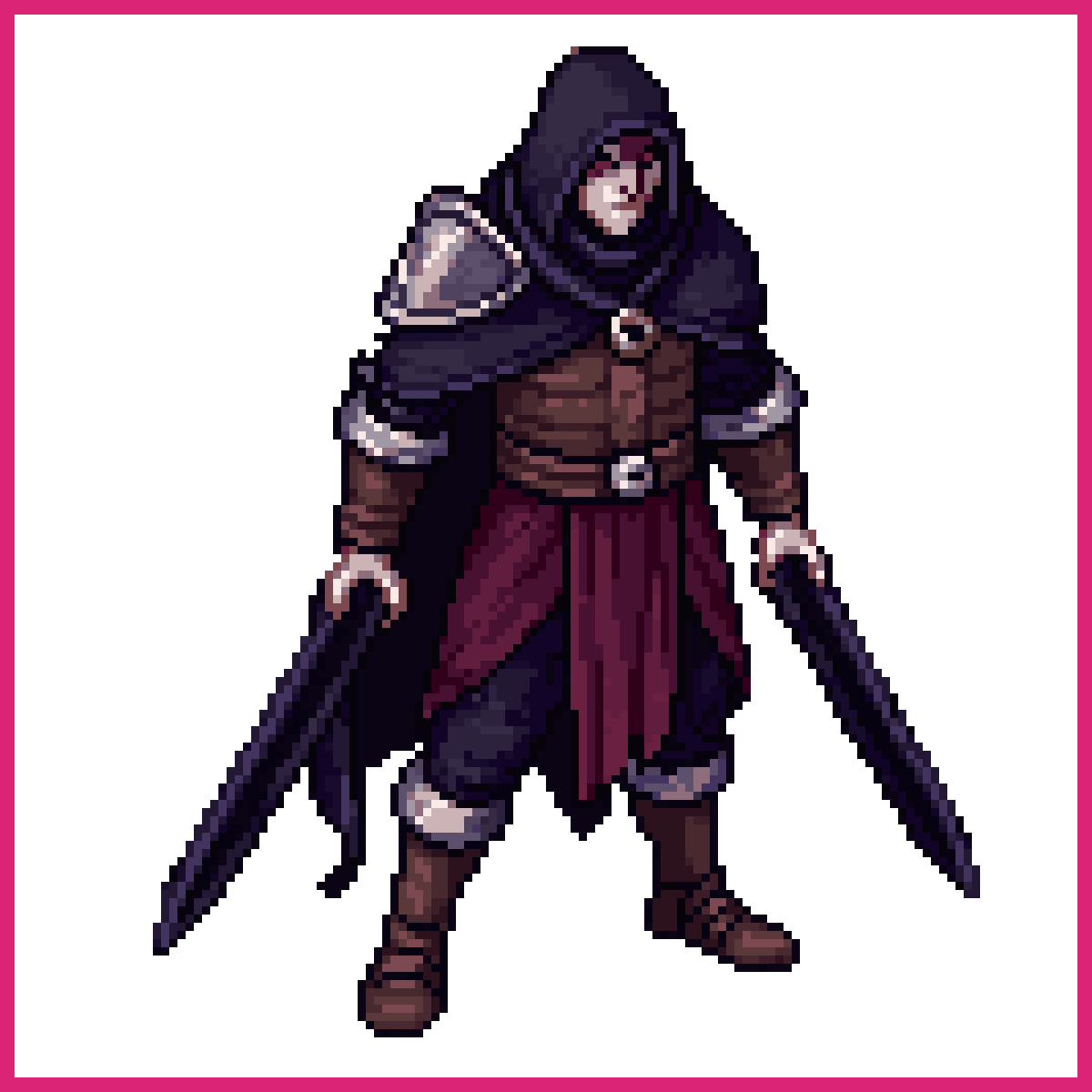 dark fantasy rogue assassin hero | Sprite-AI