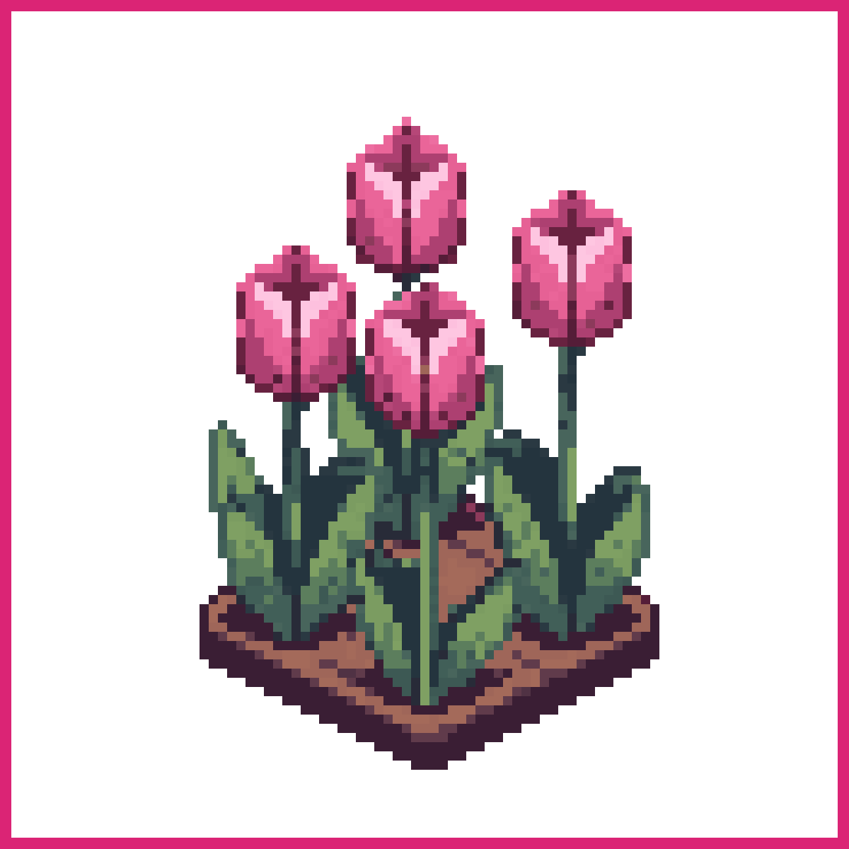 Field of Pink Tulips | Sprite-AI