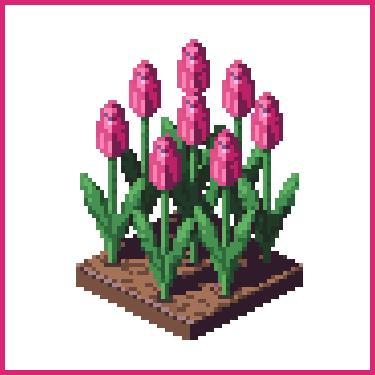 Field of Pink Tulips | Sprite-AI
