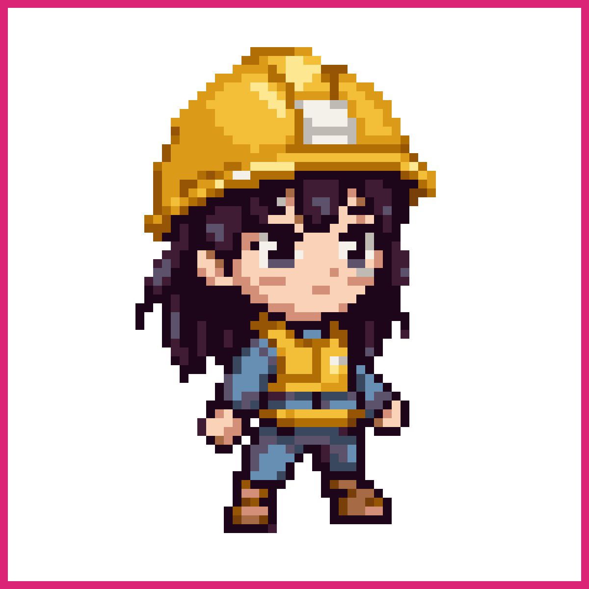 Cute girl civil engineer wearing a helmet. full... | Sprite-AI