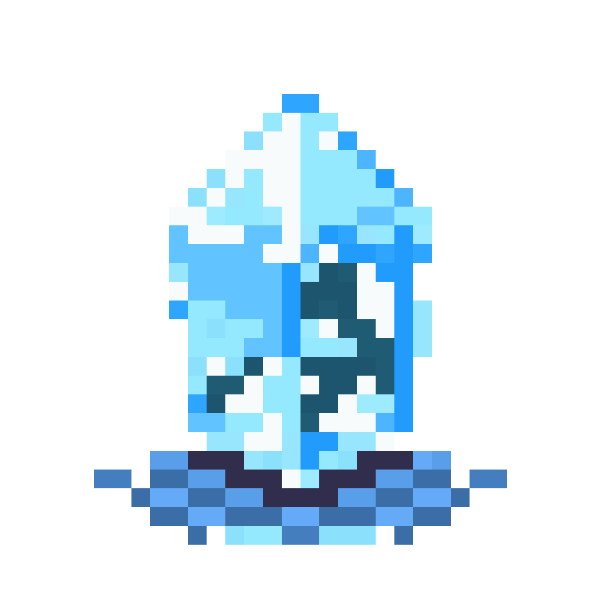 Glowing memory fragment pixel art