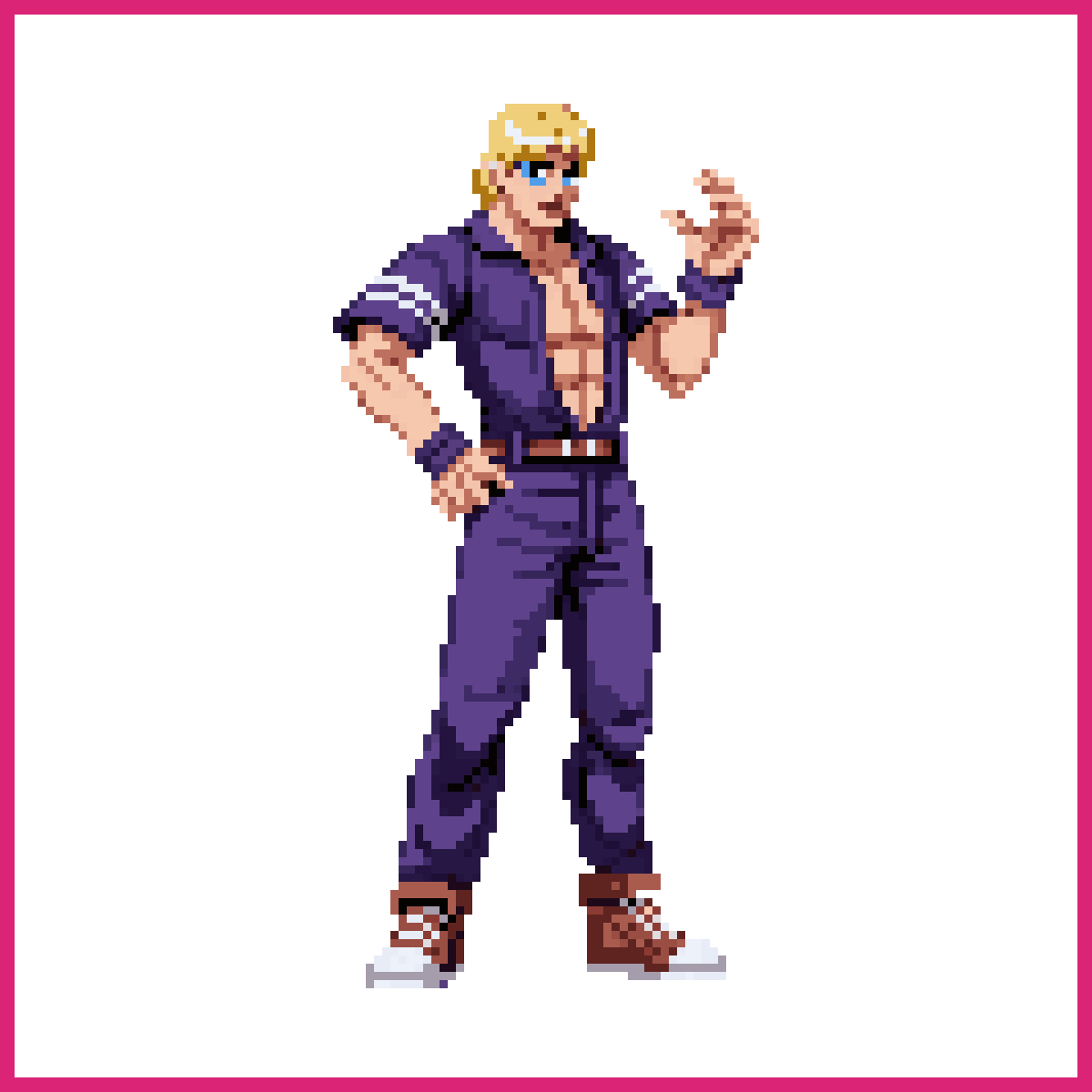 Create a single full-body retro arcade fighting... | Sprite-AI