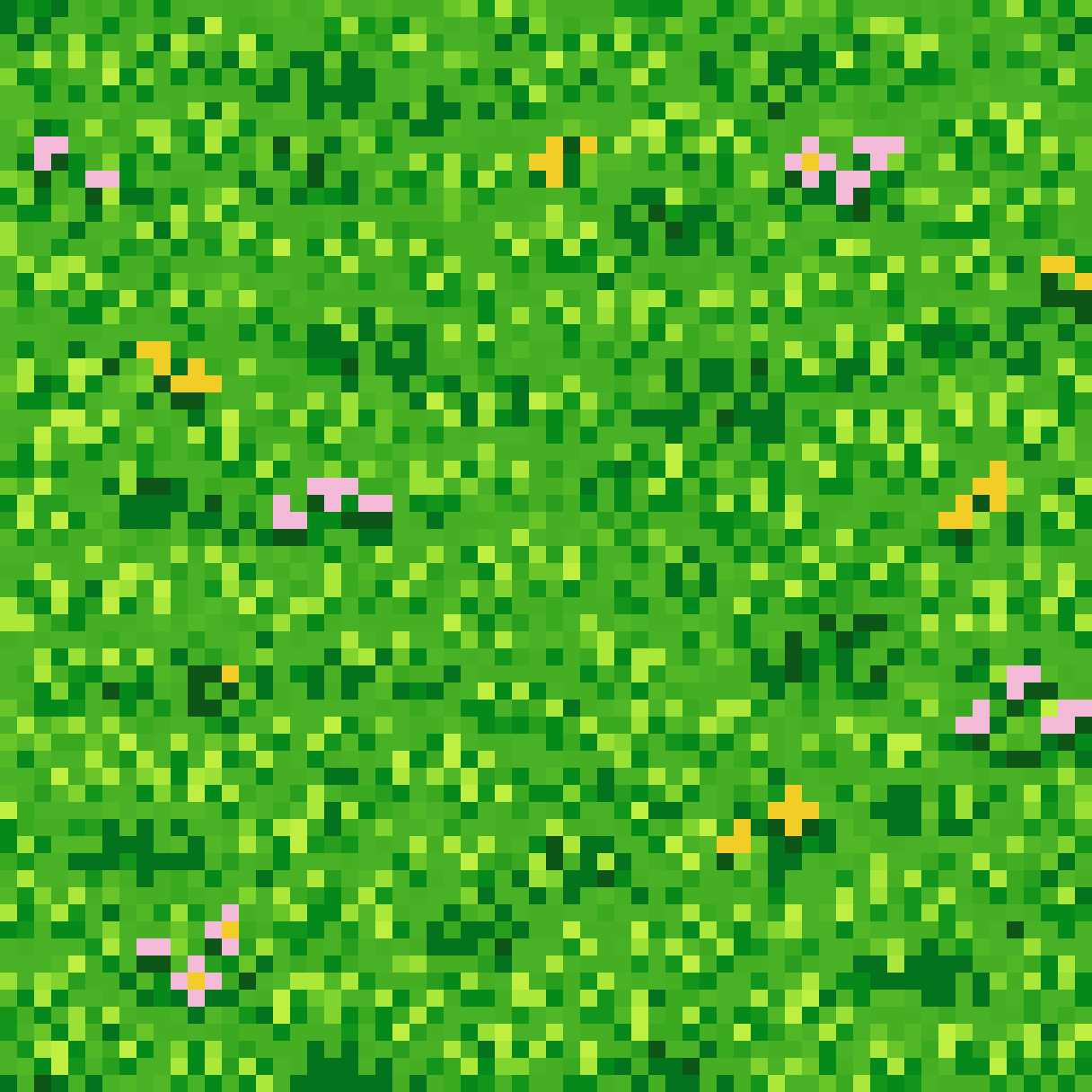 Seamless green grass pixel art