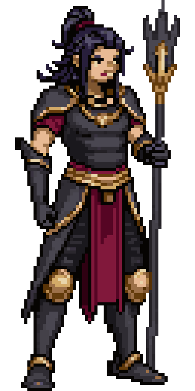 black myth wukong with staff pixel art