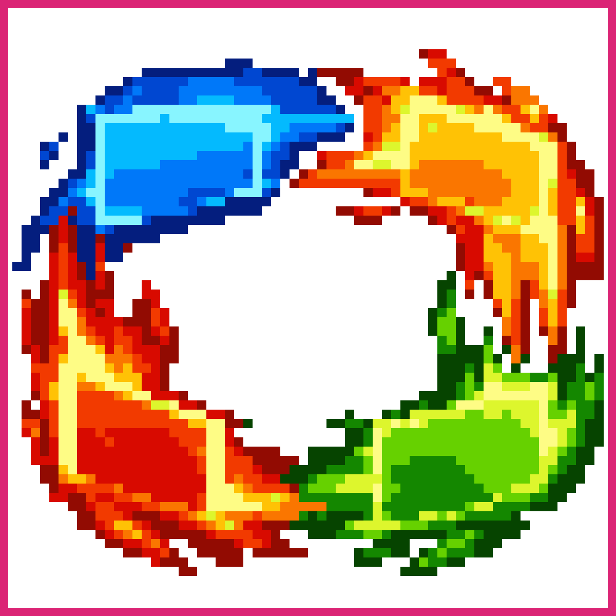 make the blocks in the logo shift around and en... | Sprite-AI