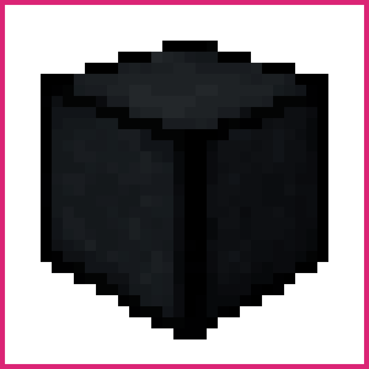 dark gray cube with black outlines | Sprite-AI