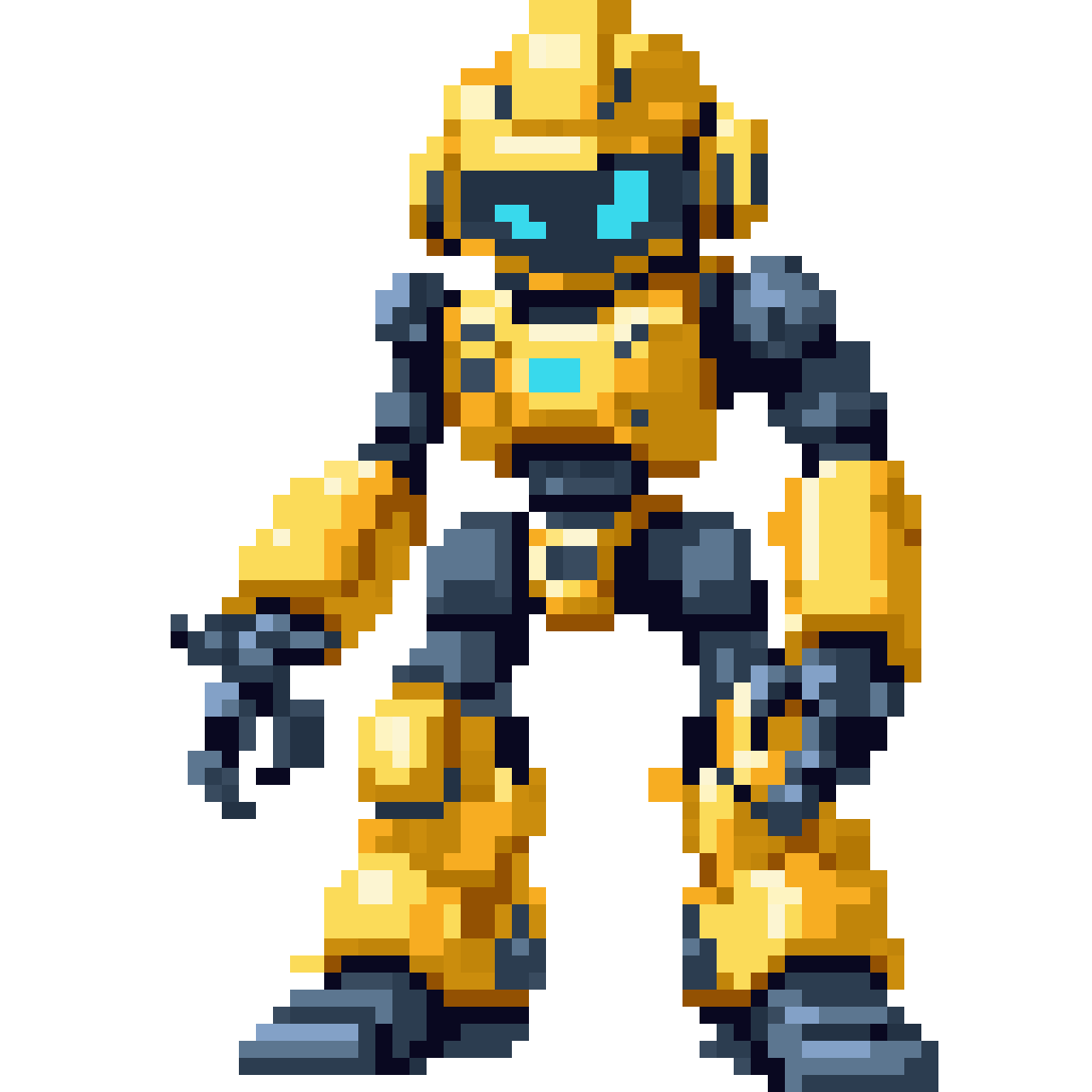 Engineer robot pixel art