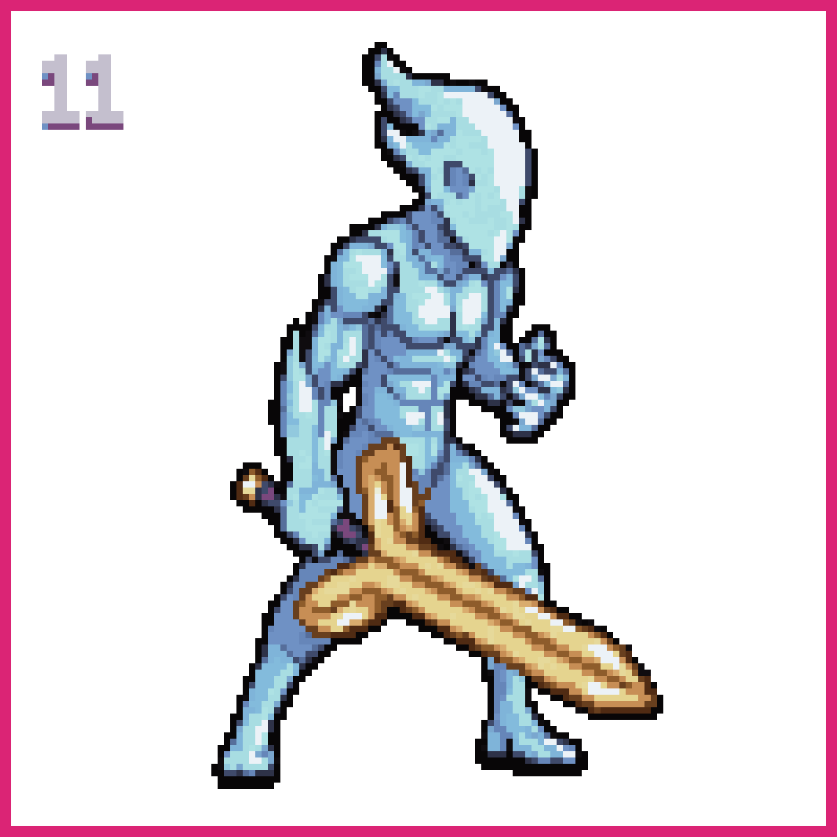 Humanoid White Blood Cell with Sword | Sprite-AI