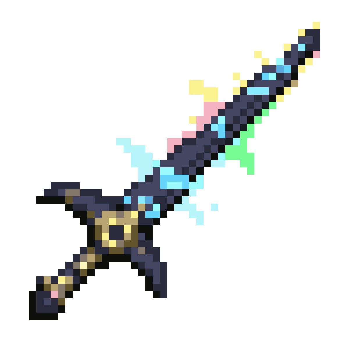 Legendary broken longsword pixel art