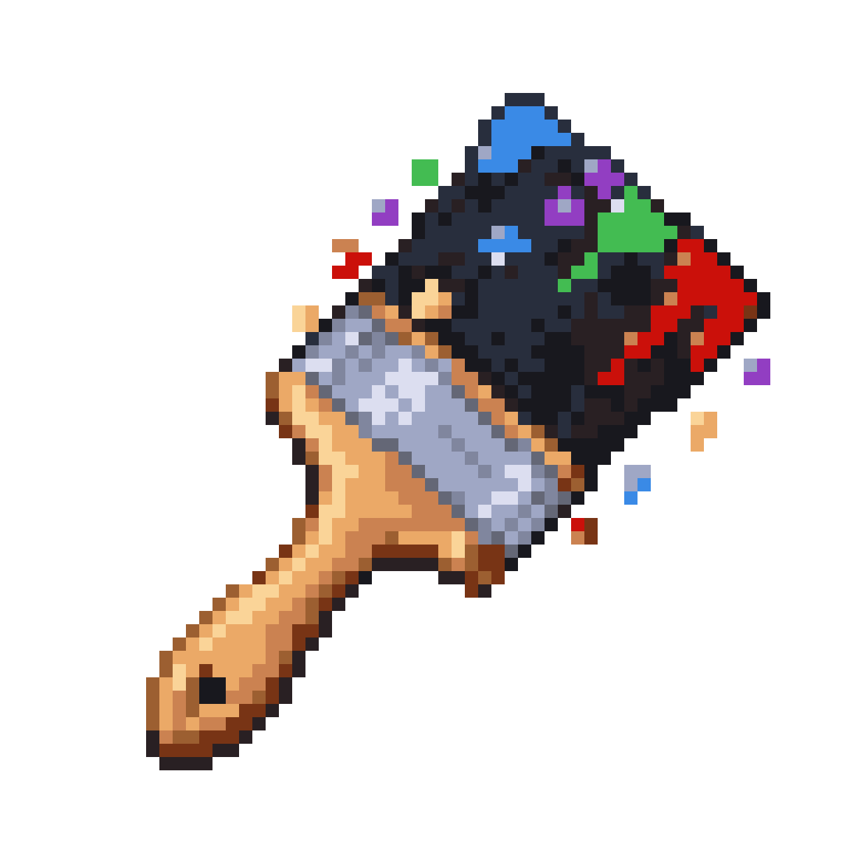 Colorful paintbrush pixel art