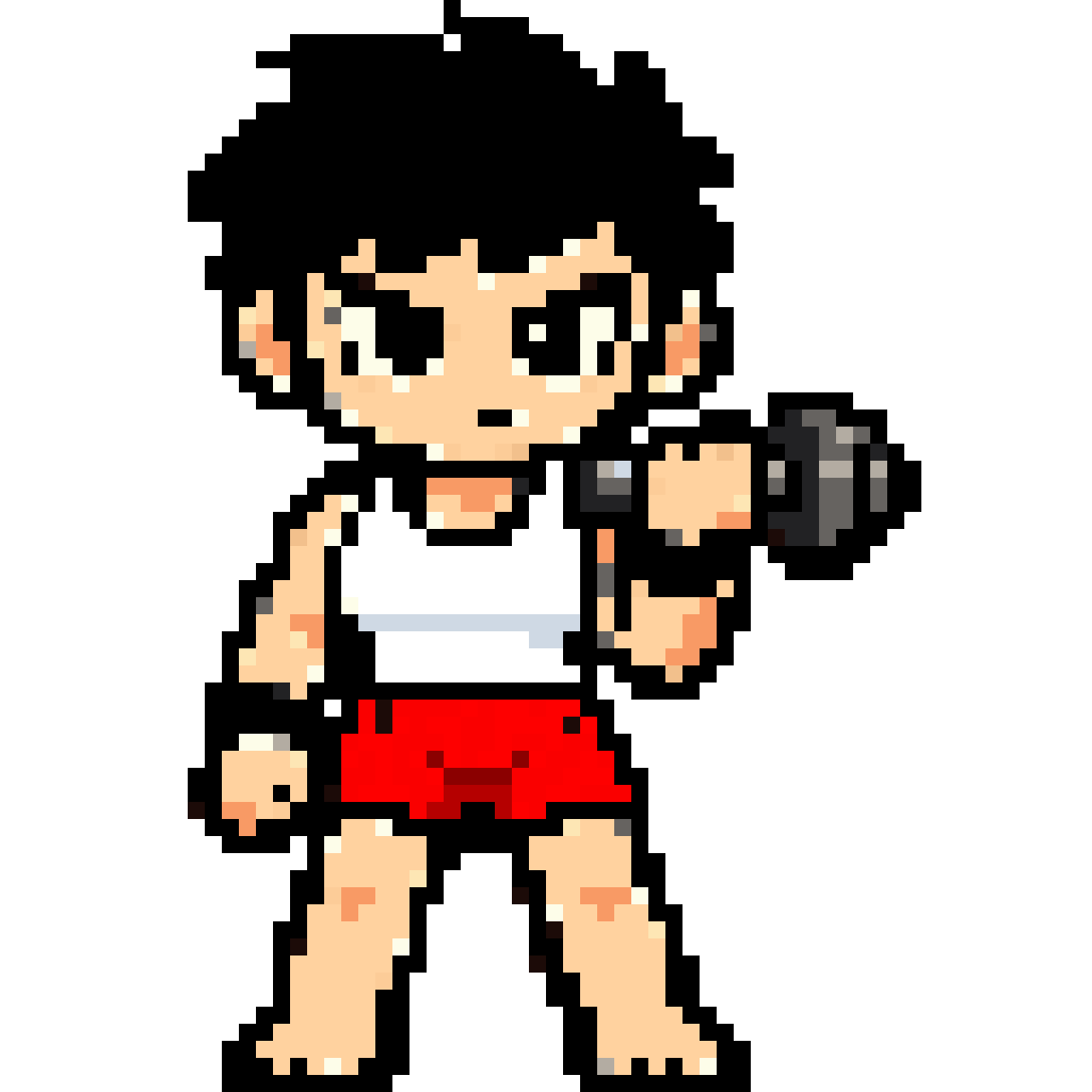 Red shorts character pixel art