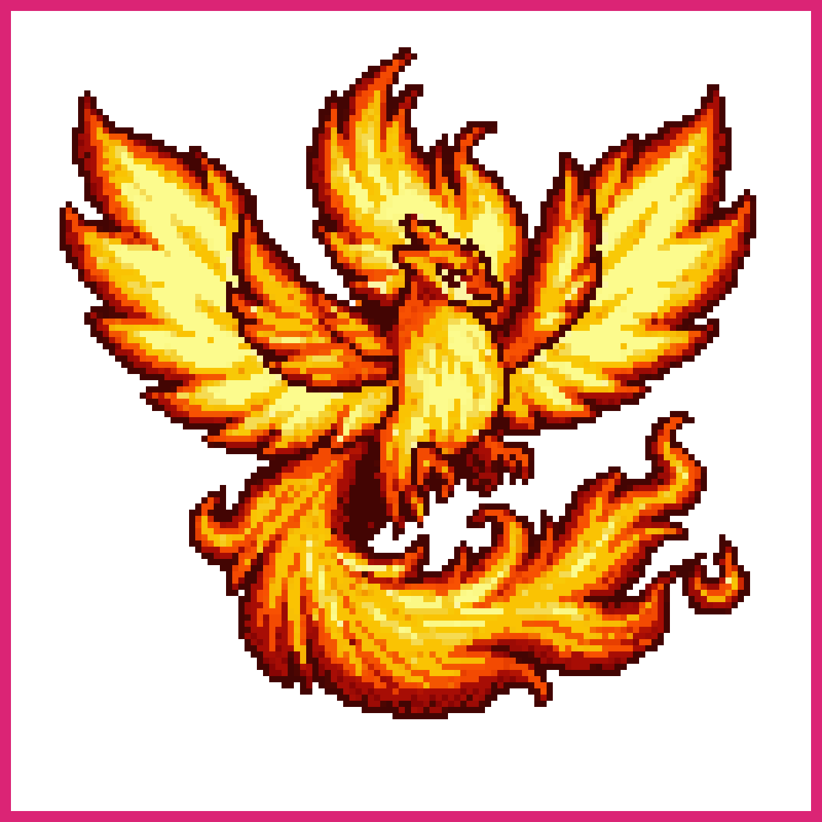 pixel art of a chibi phoenix | Sprite-AI