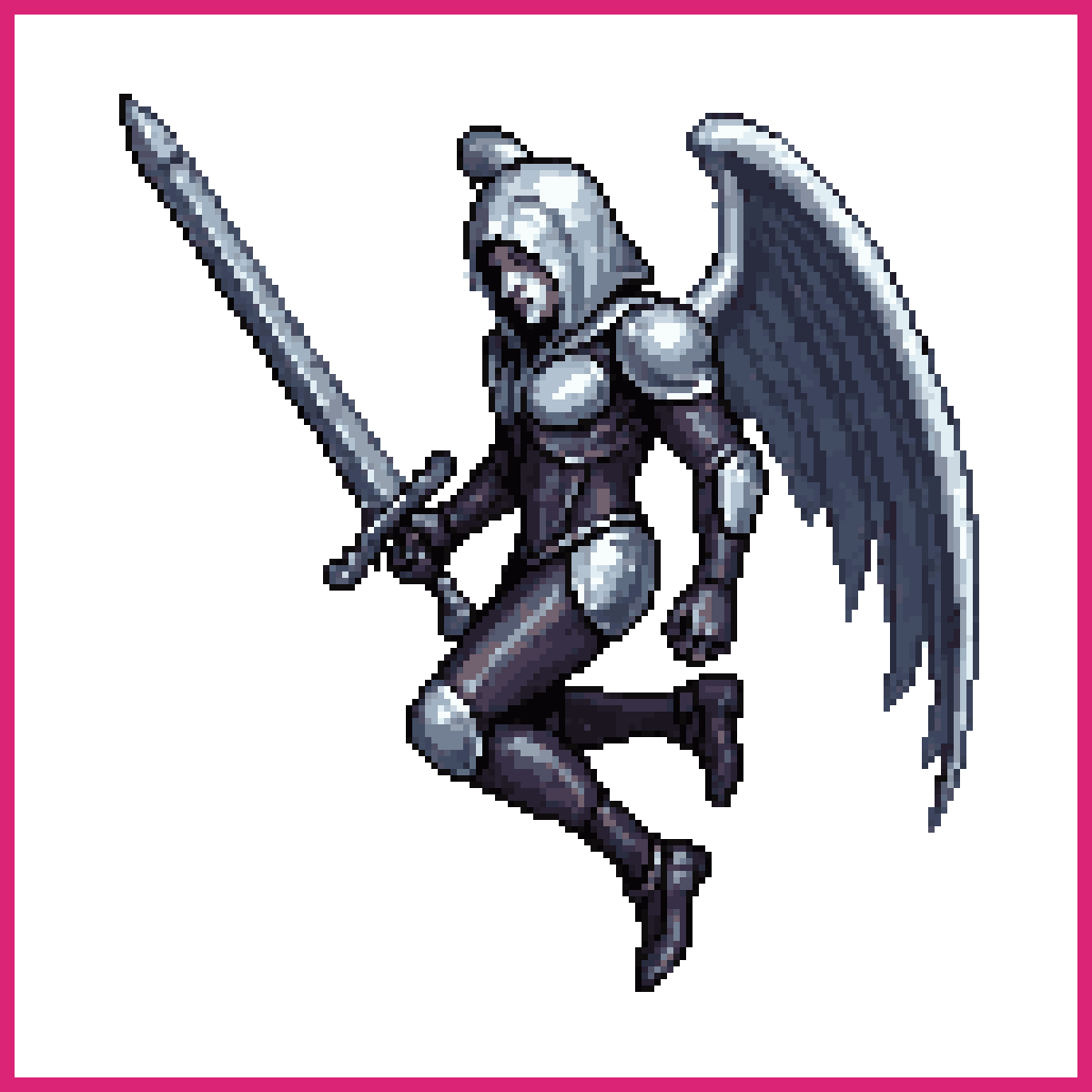 Fallen Angel with Sword | Sprite-AI