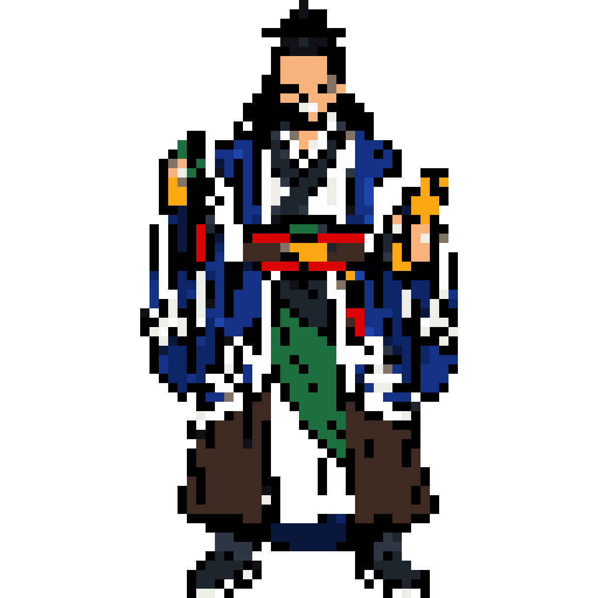 Ancient Chinese cultivator pixel art