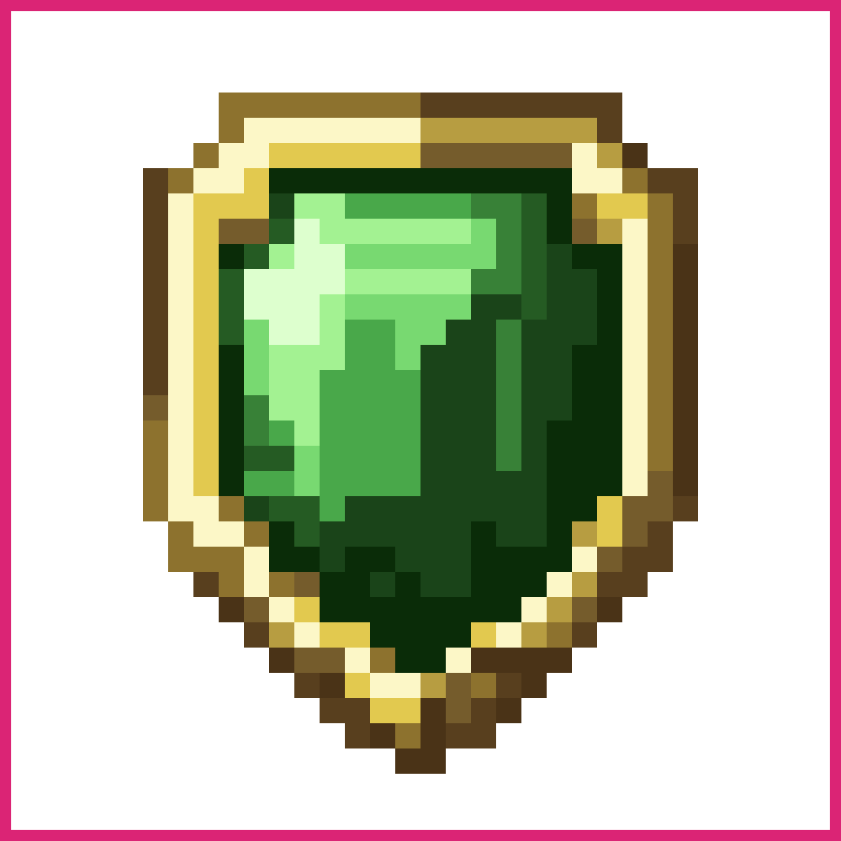 Gold and Green Shield Icon | Sprite-AI