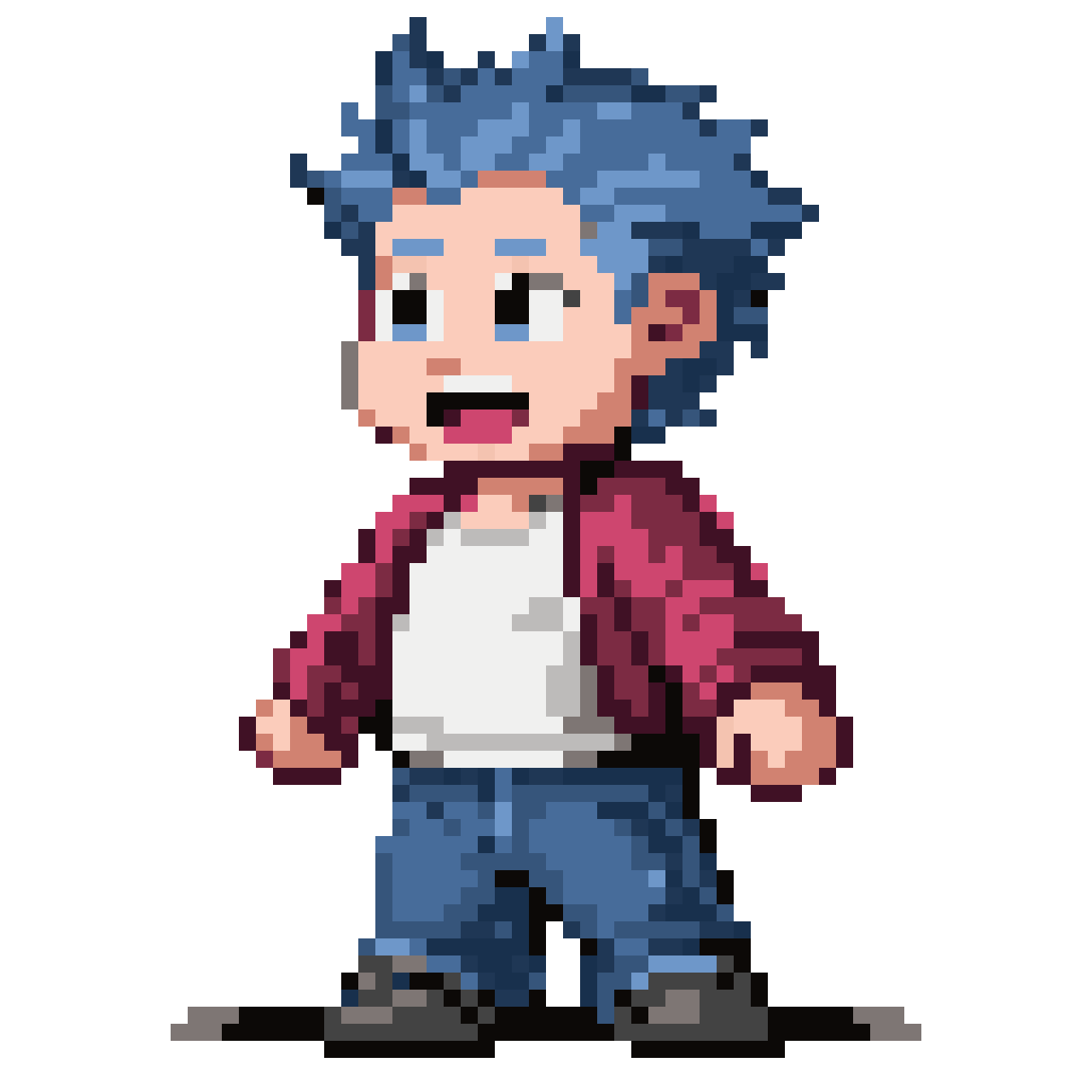 tall character sprite pixel art