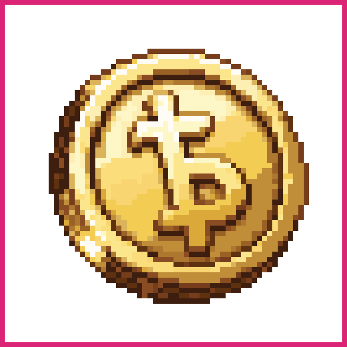 a coin sprite, 3 base colors and white shine in... | Sprite-AI