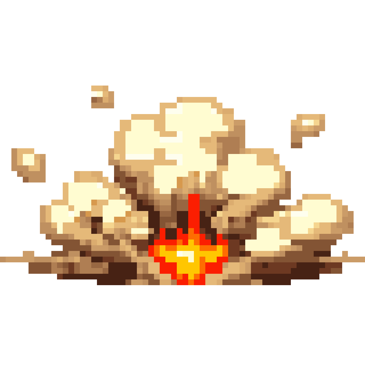 Small dust puff effect pixel art