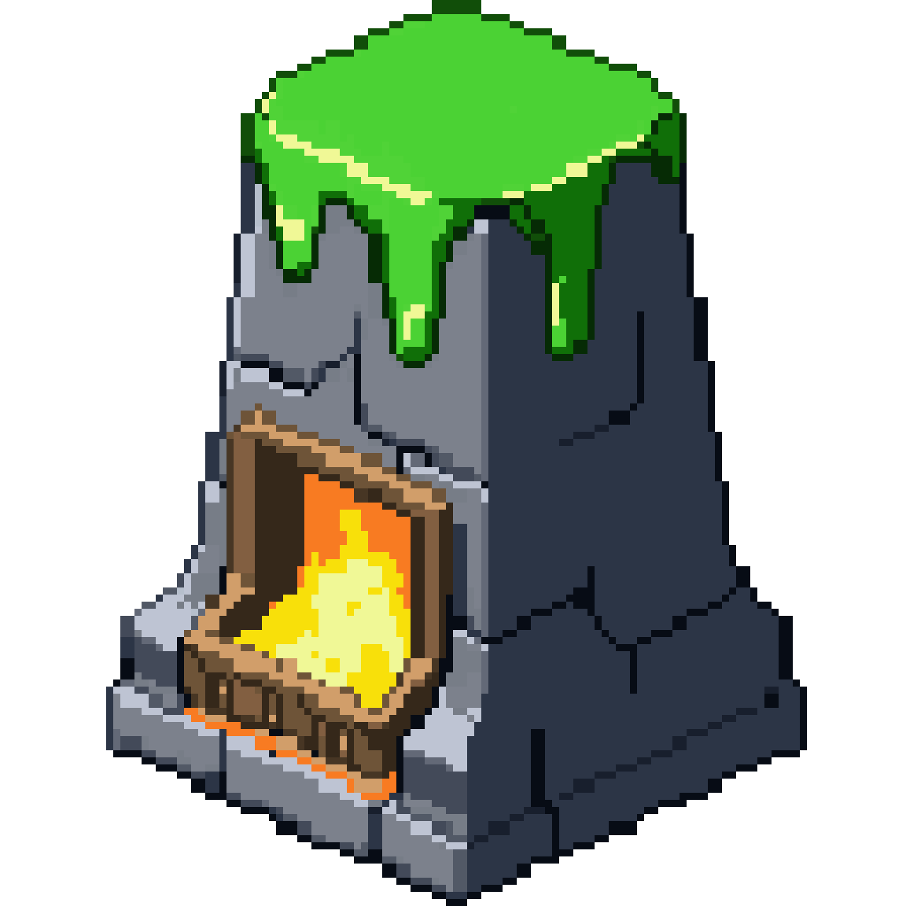 Slime stone smelter pixel art