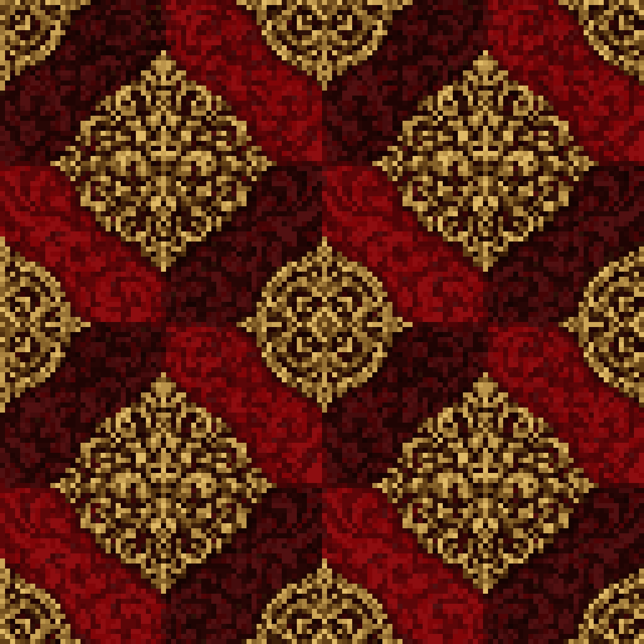Opulent carpet pattern pixel art