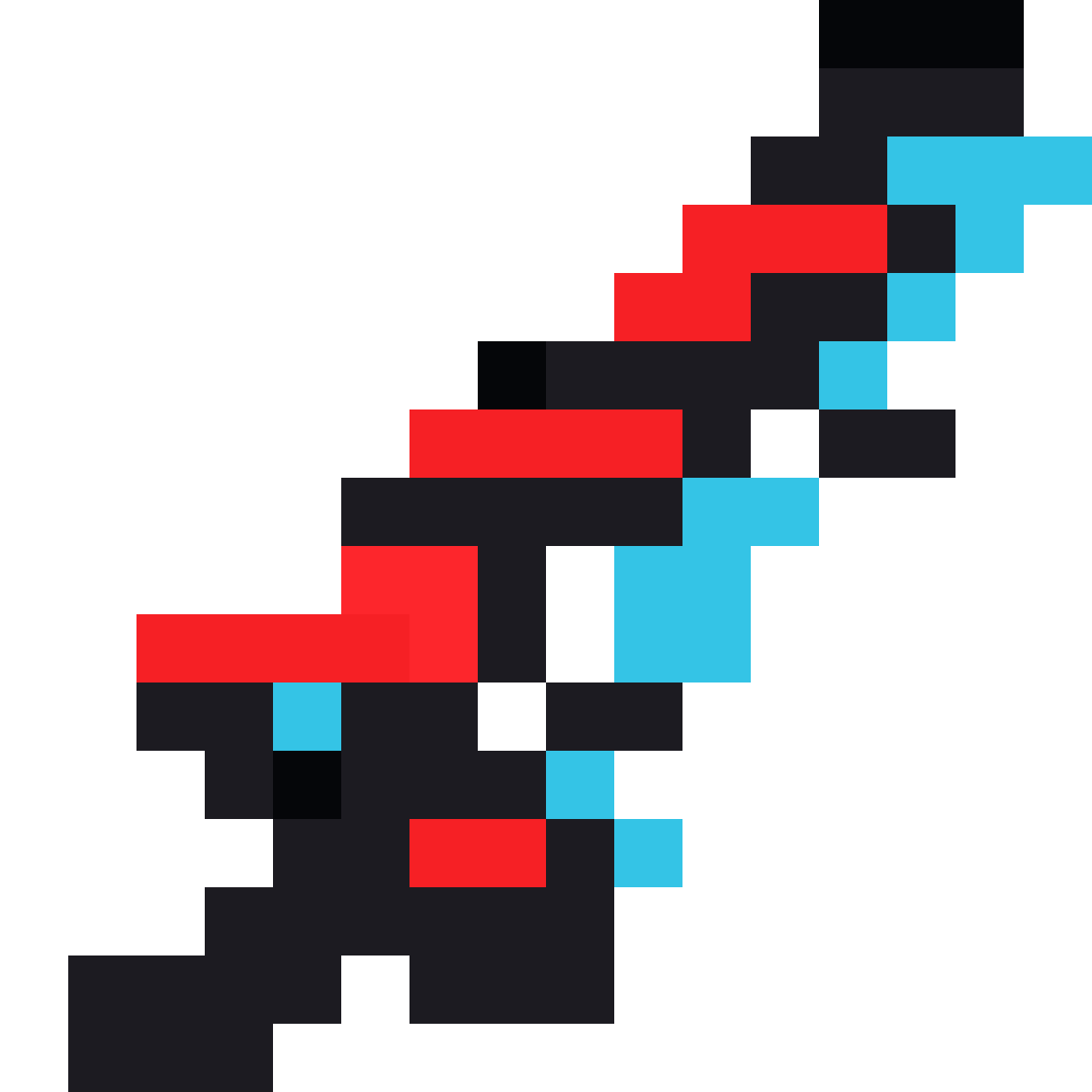 Corrupted data sword pixel art