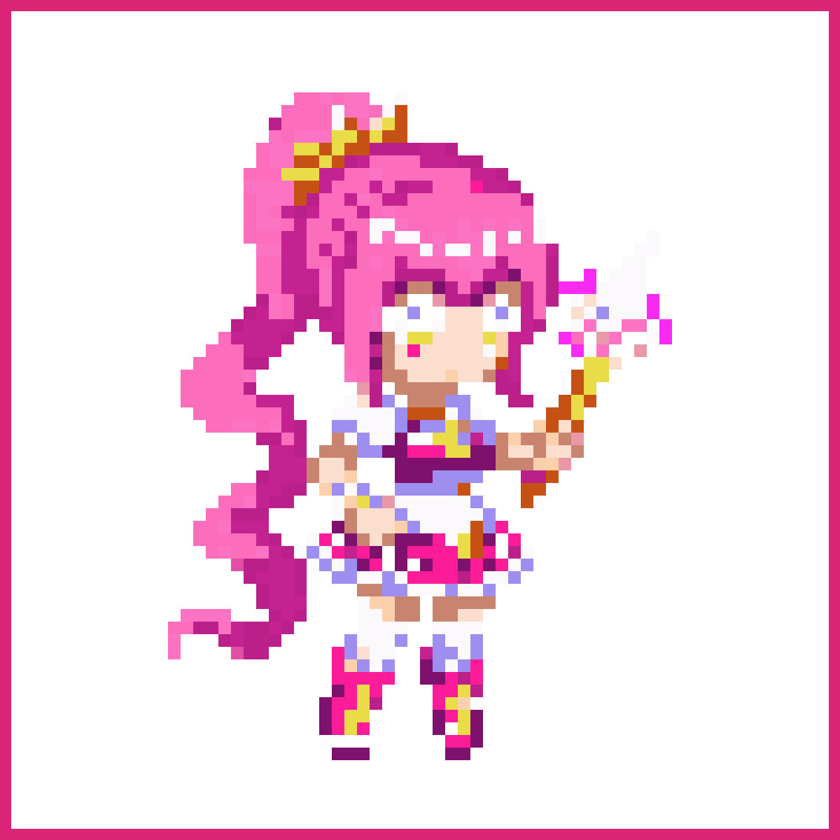 cute pink-haired magical girl sprite | Sprite-AI