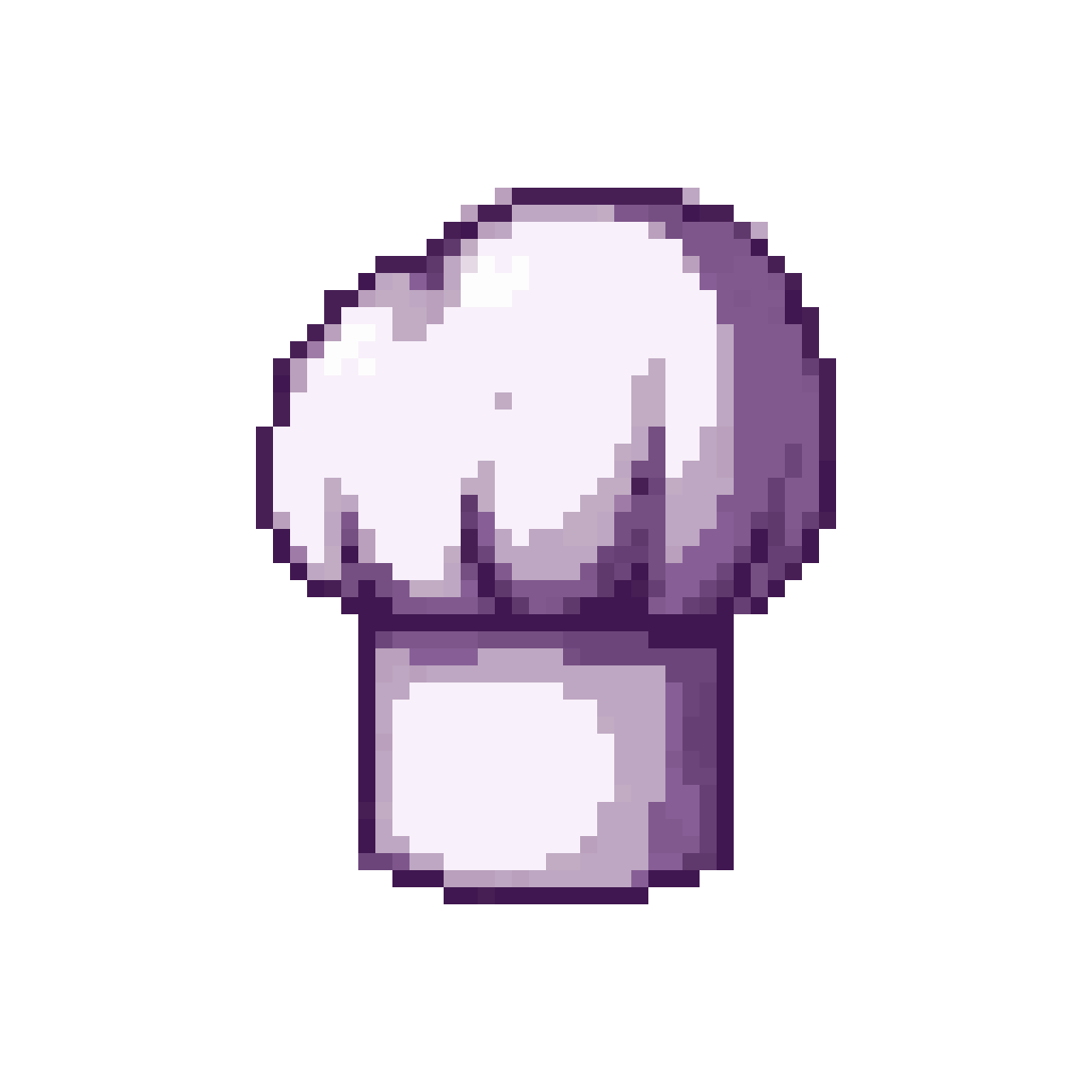 Chef's toque with purple accents pixel art