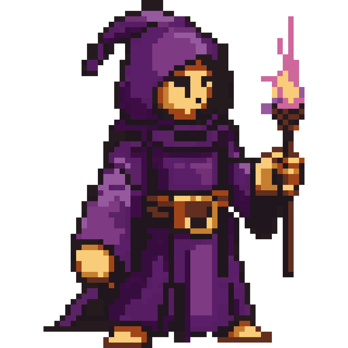 Mystical righteous mage pixel art