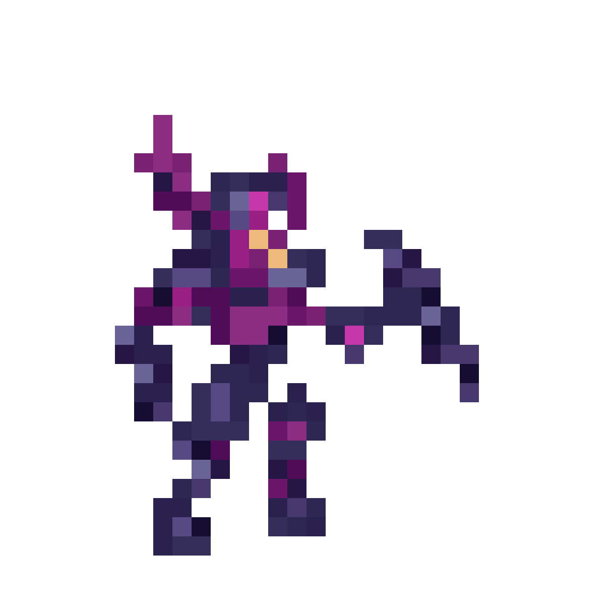 Purple Ninja Attack Animation pixel art