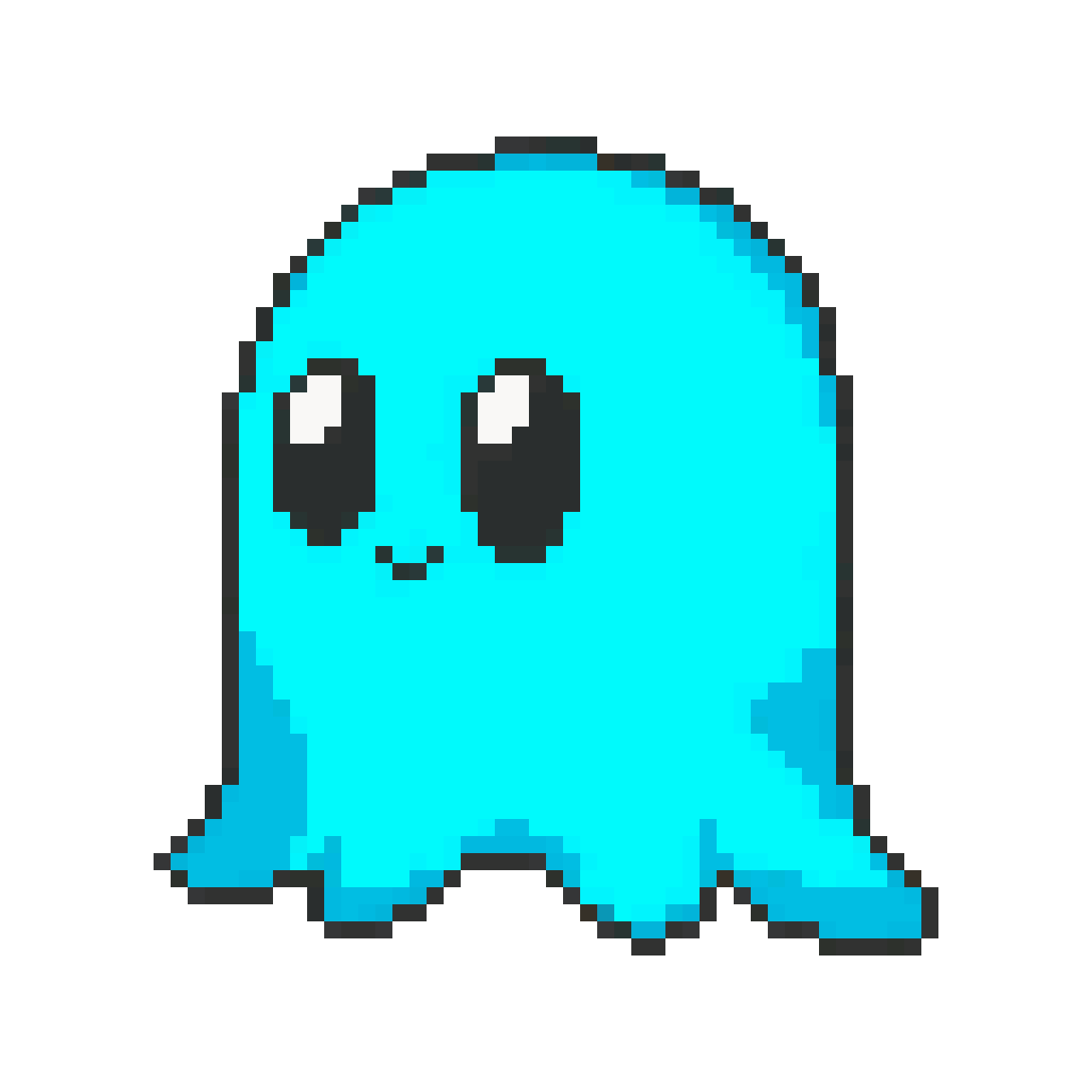 Cute tiny ghost pixel art