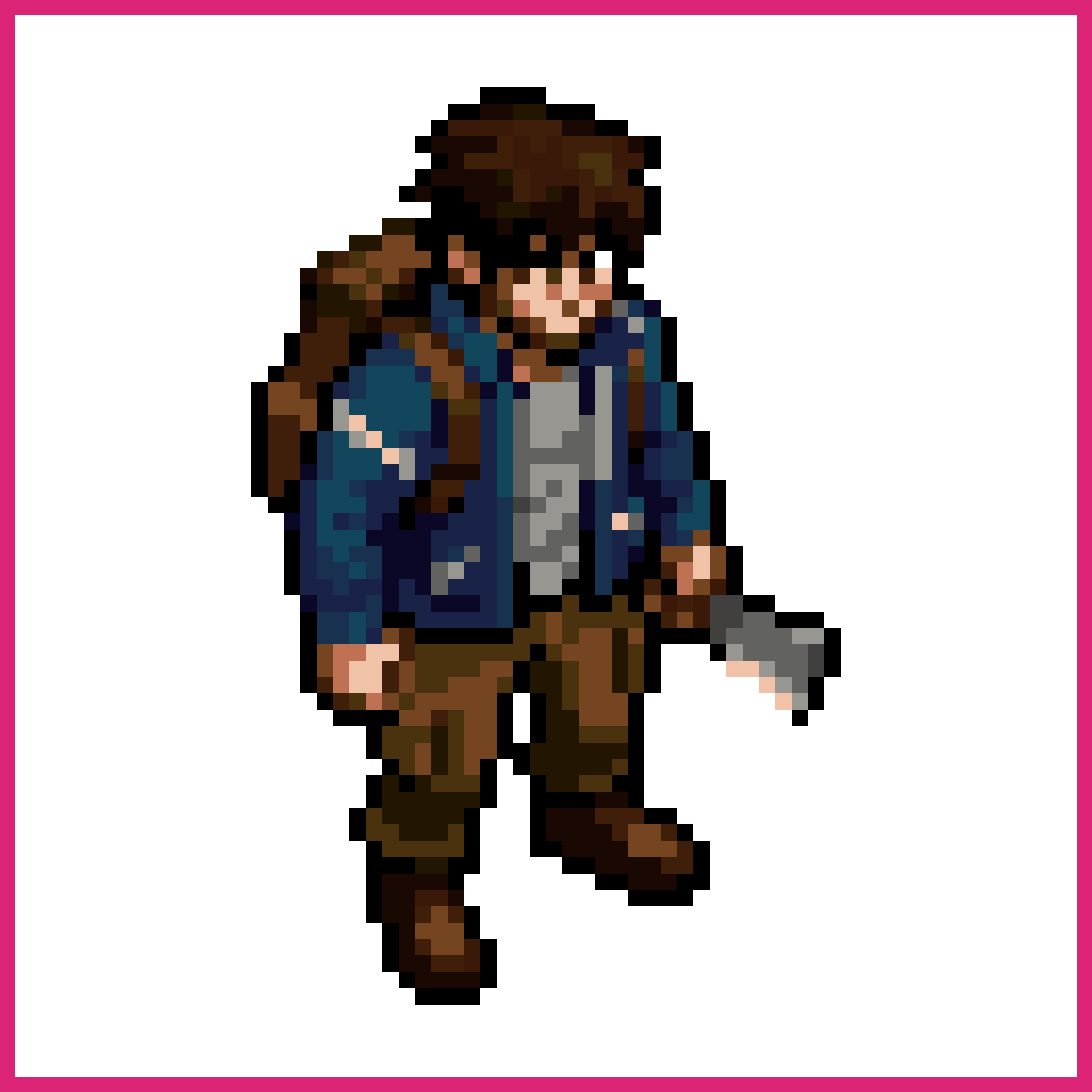 True top-down 90-degree overhead pixel art char... | Sprite-AI
