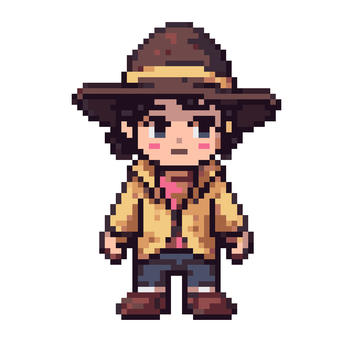 boy with pogo 2D 8 bits pixel art
