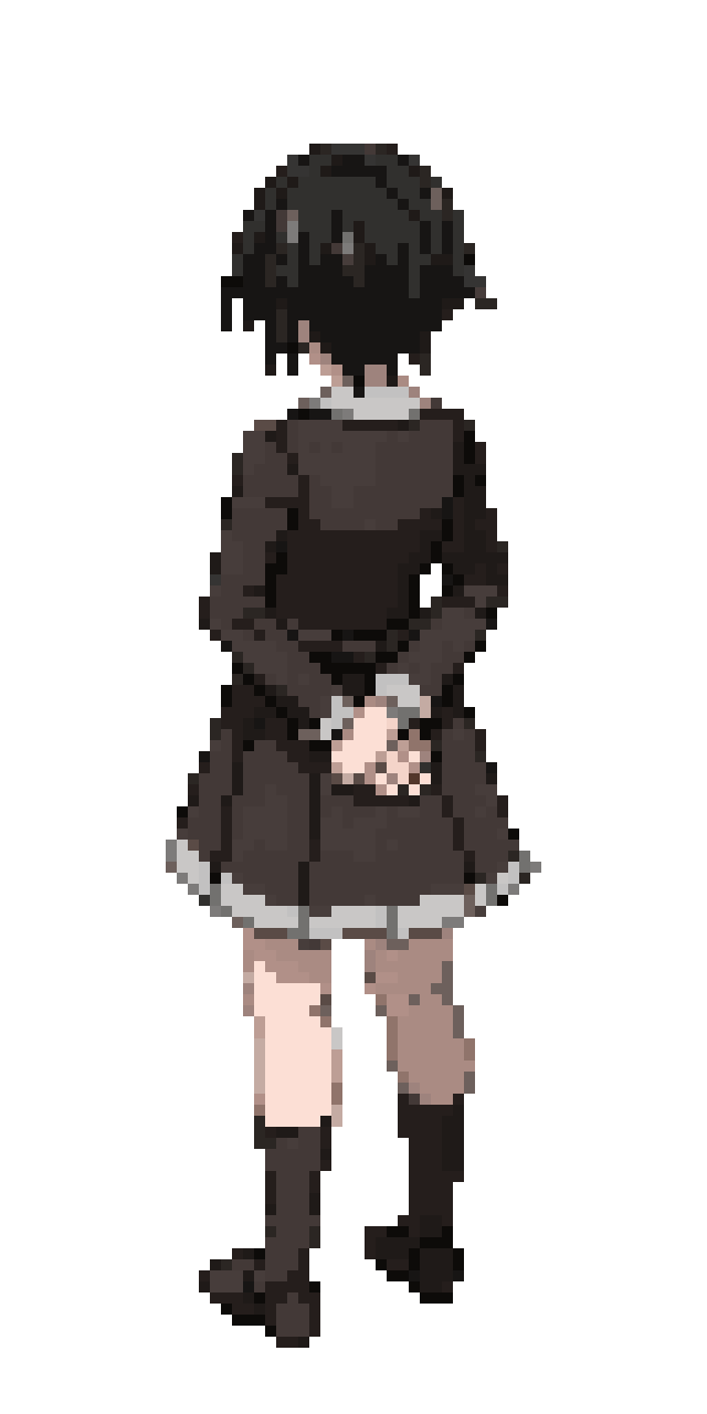 Character Walking Back View Sprite Sequence pixel art