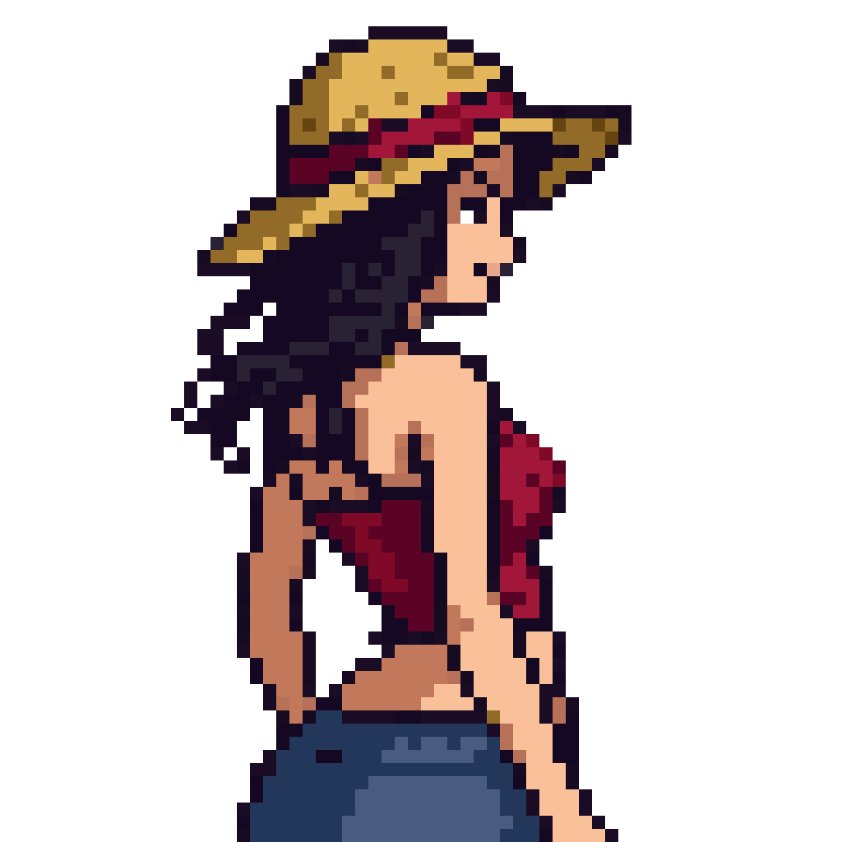 One Piece Nami pixel art
