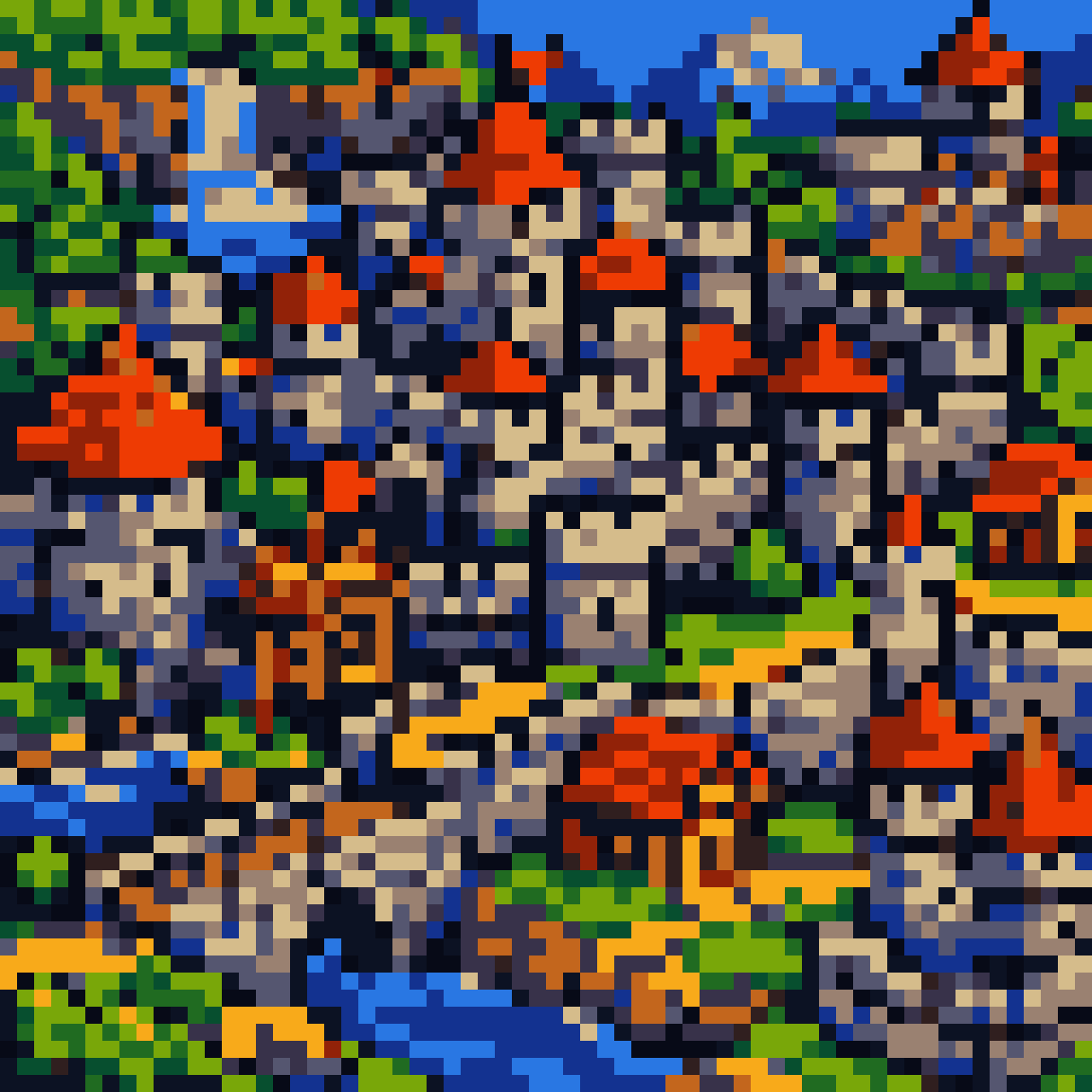 2D Isometric Castle in 16 Bit pixel art