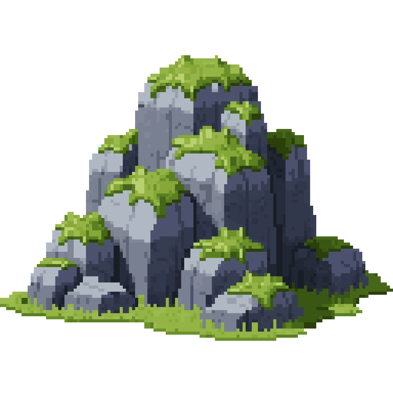 Jumping obstacle rocks pixel art