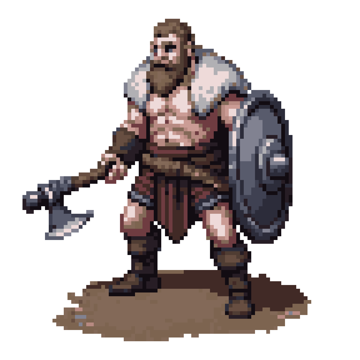 Viking warrior pixel art