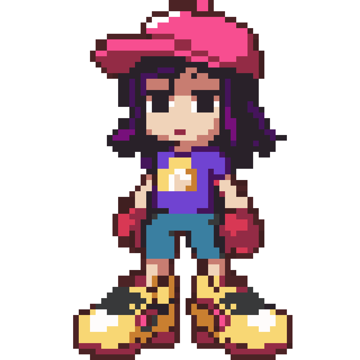 Retro pixel art character pixel art